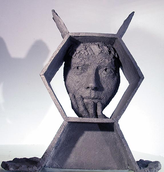 Sculpture contemporaine en terre cuite